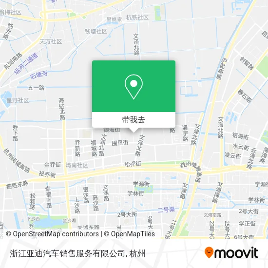 浙江亚迪汽车销售服务有限公司地图