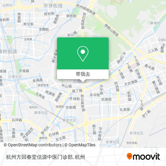 杭州方回春堂信源中医门诊部地图