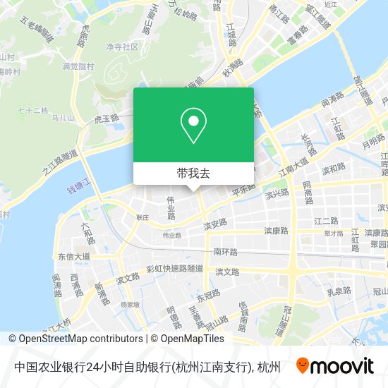 中国农业银行24小时自助银行(杭州江南支行)地图