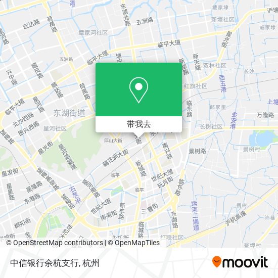 中信银行余杭支行地图