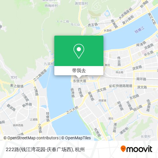 222路(钱江湾花园-庆春广场西)地图