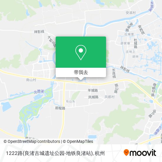 1222路(良渚古城遗址公园-地铁良渚站)地图