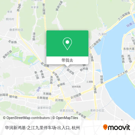 华润新鸿基·之江九里停车场-出入口地图