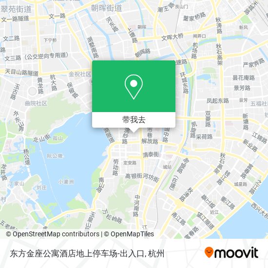 东方金座公寓酒店地上停车场-出入口地图