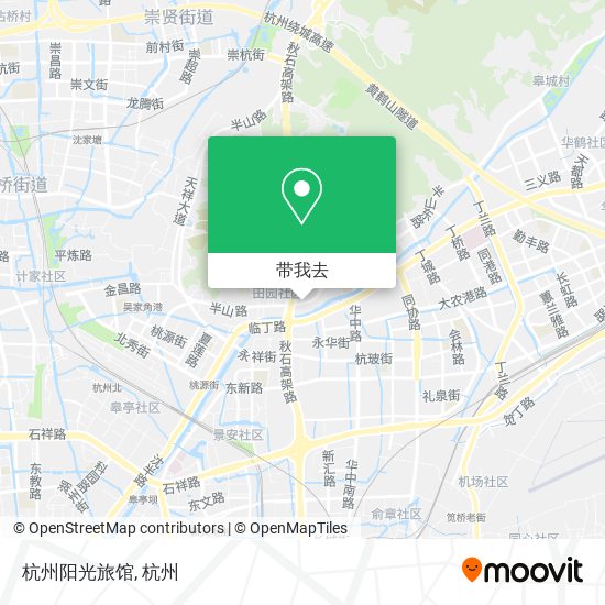 杭州阳光旅馆地图