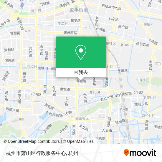 杭州市萧山区行政服务中心地图