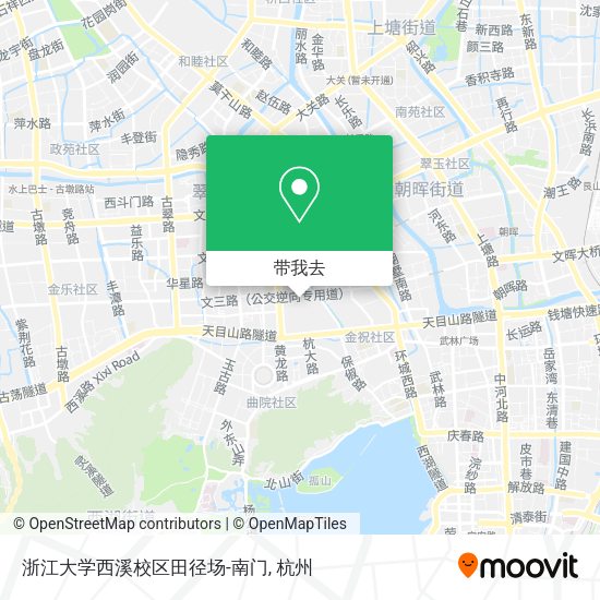 浙江大学西溪校区田径场-南门地图