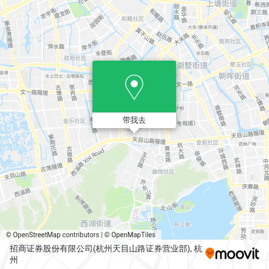 招商证券股份有限公司(杭州天目山路证券营业部)地图