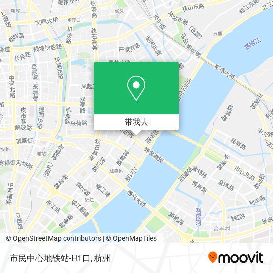 市民中心地铁站-H1口地图