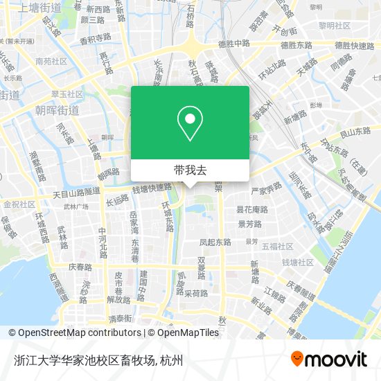 浙江大学华家池校区畜牧场地图