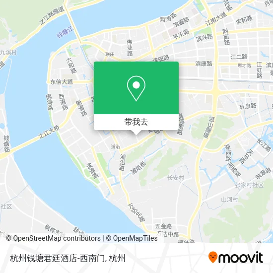 杭州钱塘君廷酒店-西南门地图