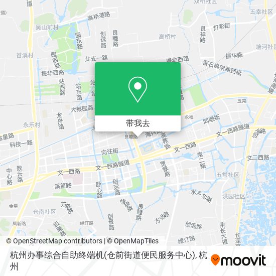 杭州办事综合自助终端机(仓前街道便民服务中心)地图