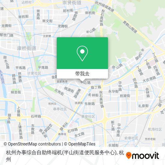 杭州办事综合自助终端机(半山街道便民服务中心)地图
