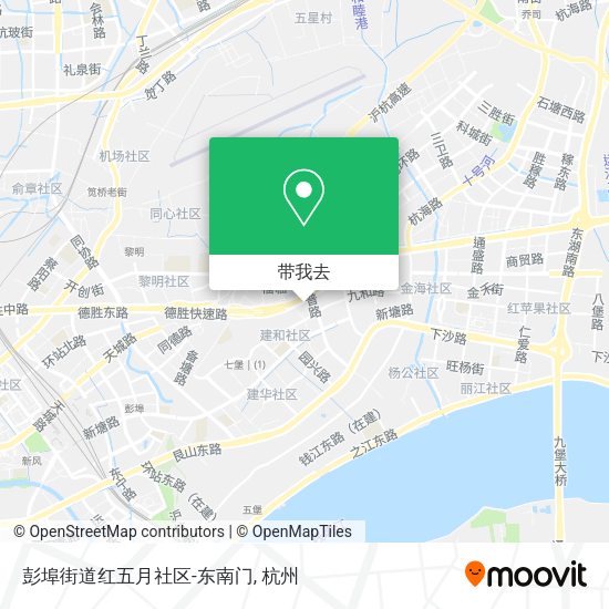 彭埠街道红五月社区-东南门地图