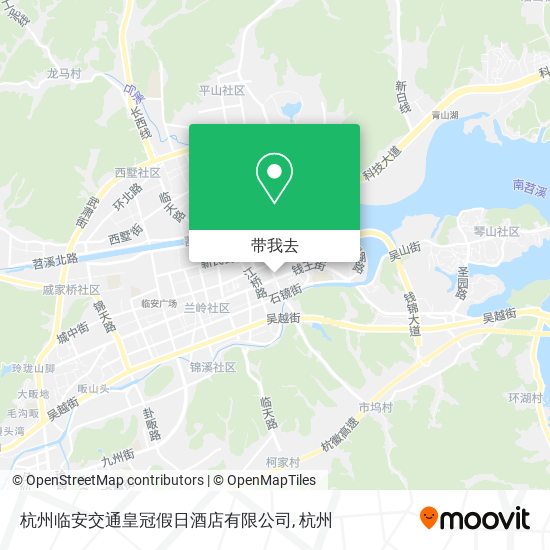 杭州临安交通皇冠假日酒店有限公司地图