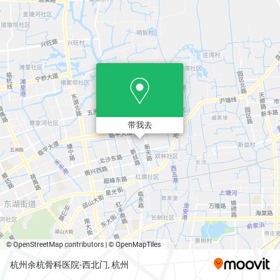 杭州余杭骨科医院-西北门地图