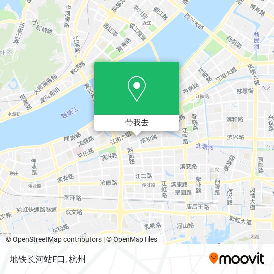 地铁长河站F口地图