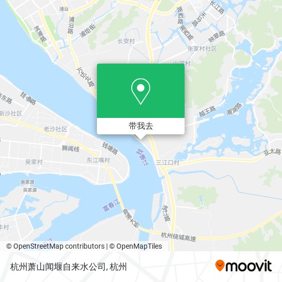 杭州萧山闻堰自来水公司地图