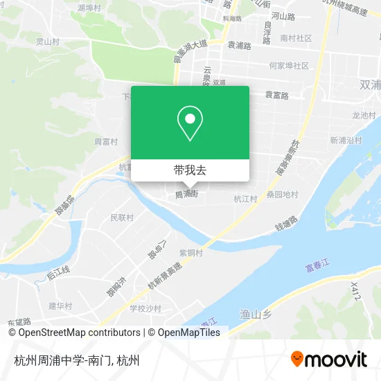 杭州周浦中学-南门地图