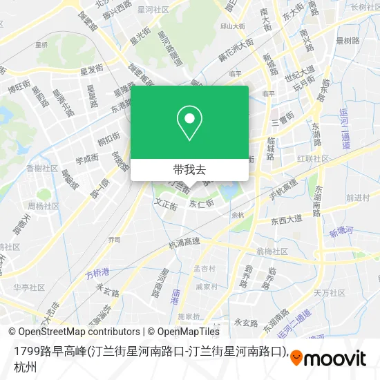 1799路早高峰(汀兰街星河南路口-汀兰街星河南路口)地图
