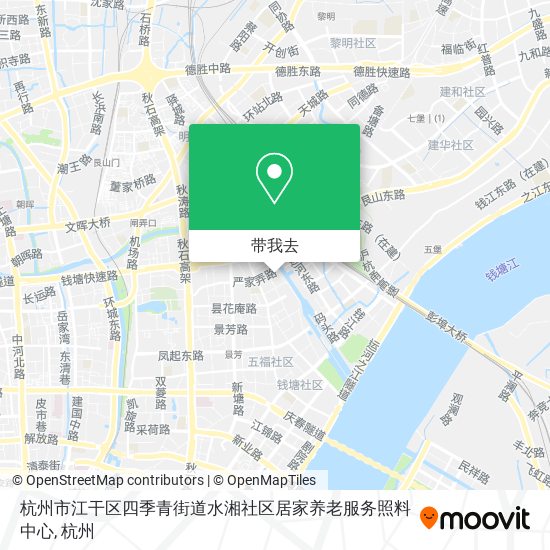 杭州市江干区四季青街道水湘社区居家养老服务照料中心地图