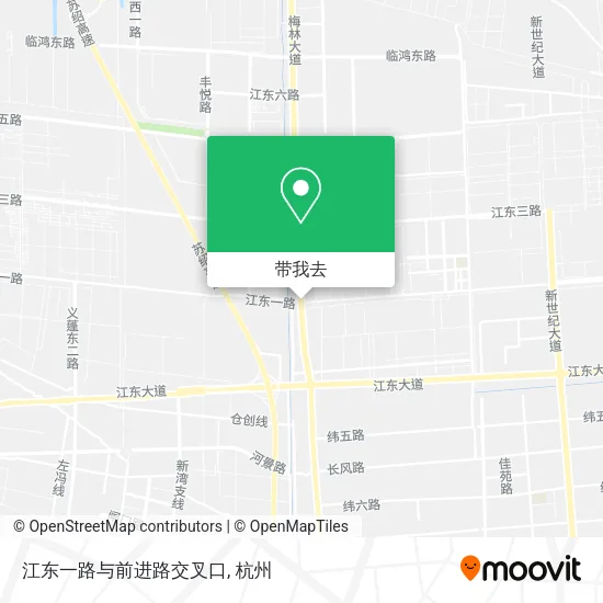 江东一路与前进路交叉口地图