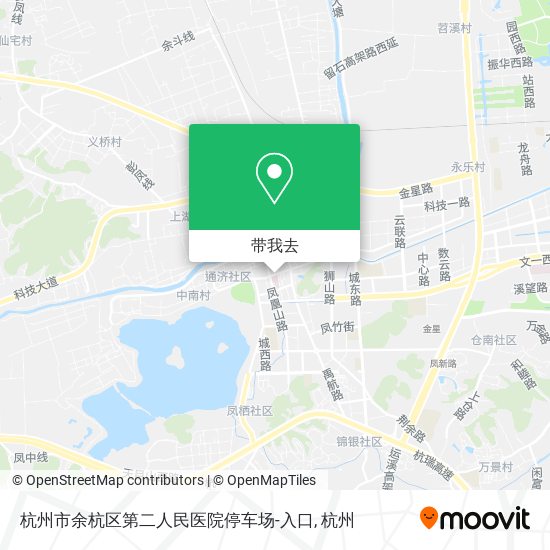 杭州市余杭区第二人民医院停车场-入口地图