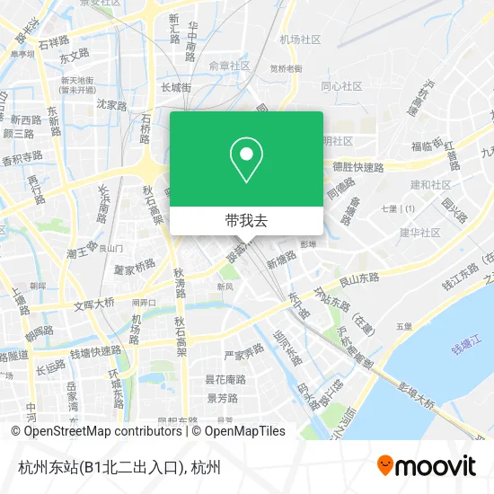 杭州东站(B1北二出入口)地图