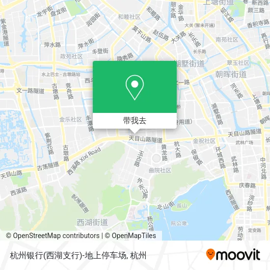 杭州银行(西湖支行)-地上停车场地图