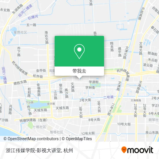 浙江传媒学院-影视大讲堂地图