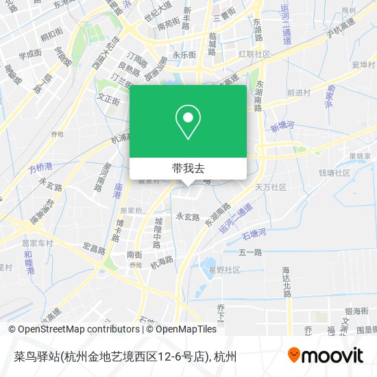 菜鸟驿站(杭州金地艺境西区12-6号店)地图