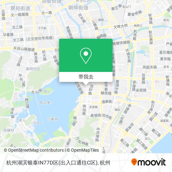 杭州湖滨银泰IN77D区(出入口通往C区)地图
