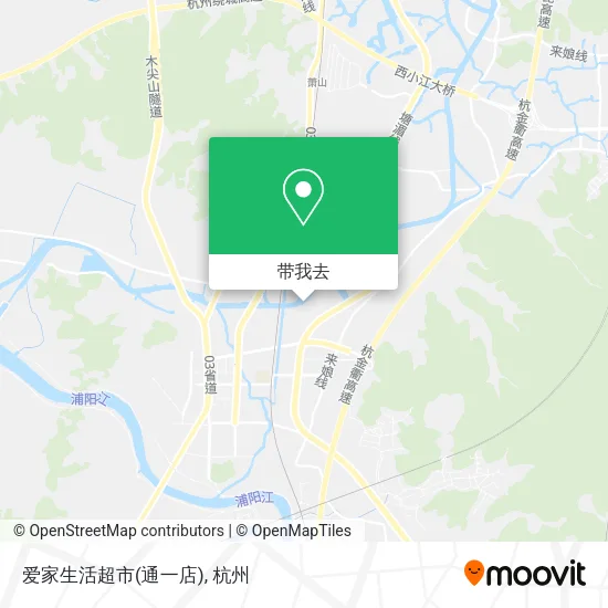 爱家生活超市(通一店)地图