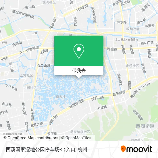 西溪国家湿地公园停车场-出入口地图