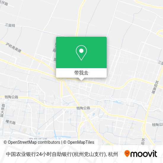 中国农业银行24小时自助银行(杭州党山支行)地图