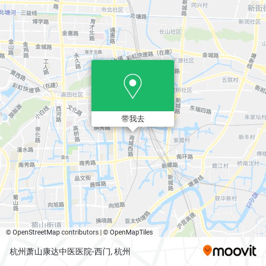 杭州萧山康达中医医院-西门地图