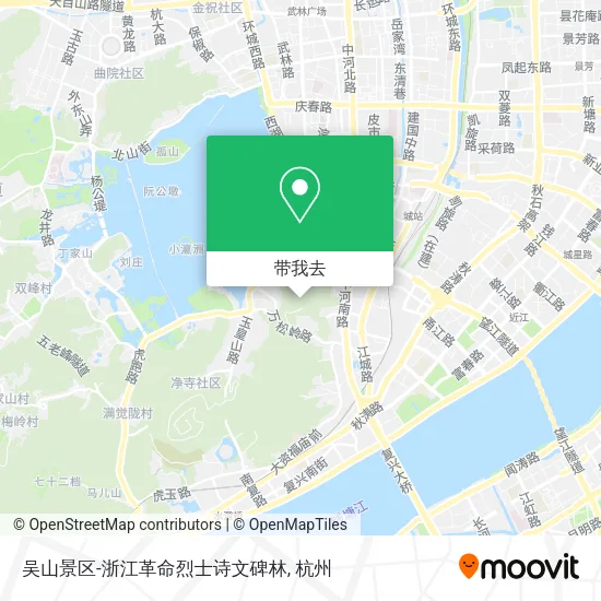 吴山景区-浙江革命烈士诗文碑林地图