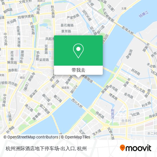 杭州洲际酒店地下停车场-出入口地图