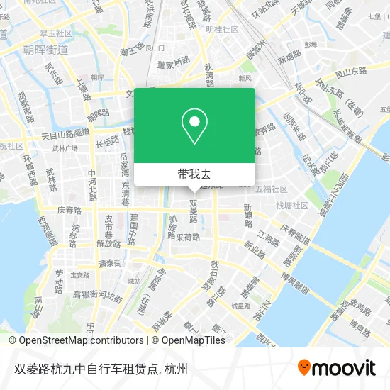 双菱路杭九中自行车租赁点地图