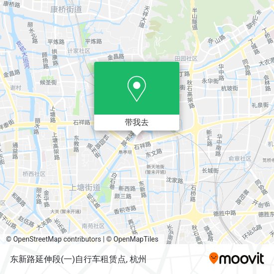 东新路延伸段(一)自行车租赁点地图