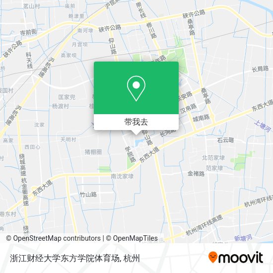 浙江财经大学东方学院体育场地图