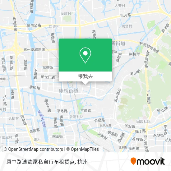 康中路迪欧家私自行车租赁点地图