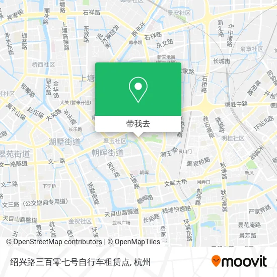绍兴路三百零七号自行车租赁点地图