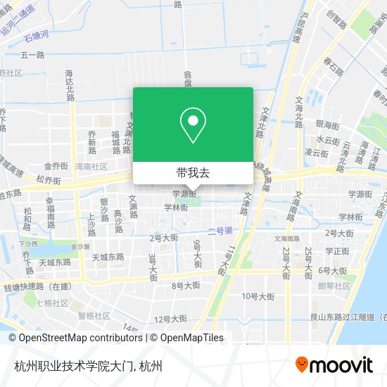 杭州职业技术学院大门地图