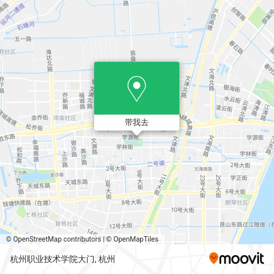 杭州职业技术学院大门地图