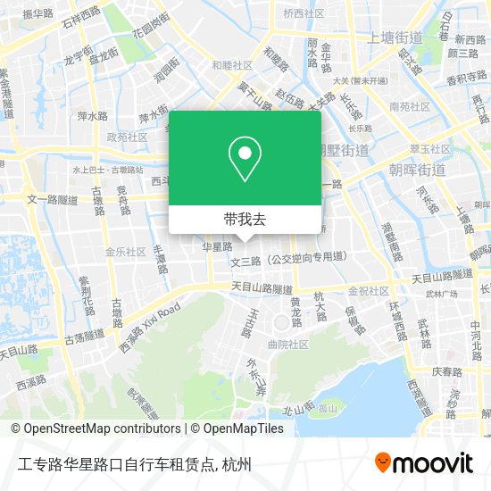 工专路华星路口自行车租赁点地图