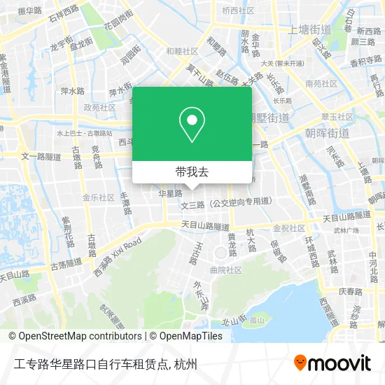 工专路华星路口自行车租赁点地图