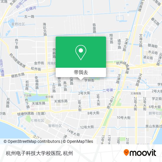 杭州电子科技大学校医院地图
