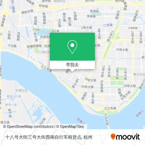 十八号大街三号大街西南自行车租赁点地图