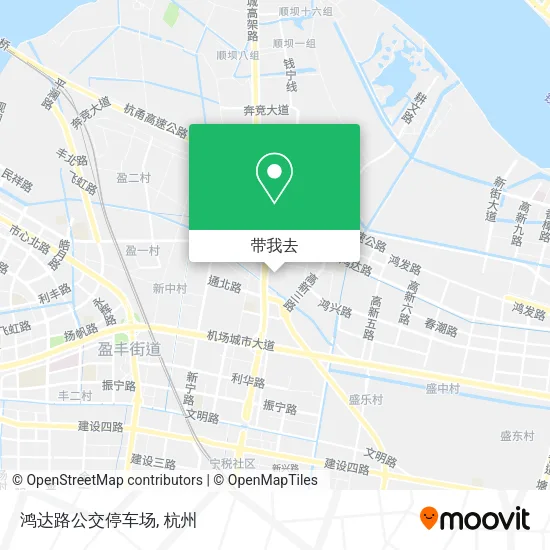 鸿达路公交停车场地图